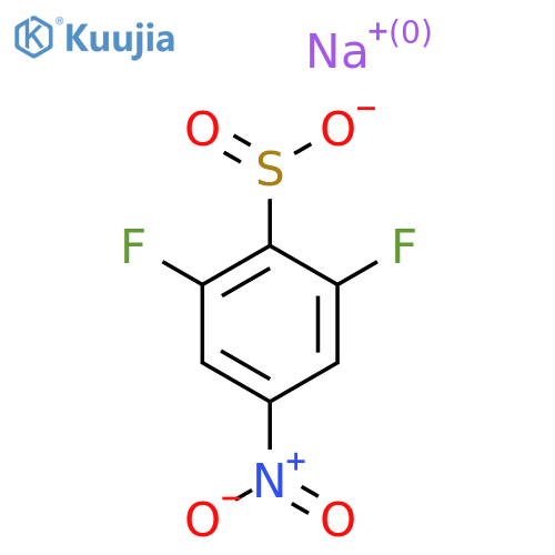 Sodium 2,6-difluoro-4-nitrobenzene-1-sulfinate structure