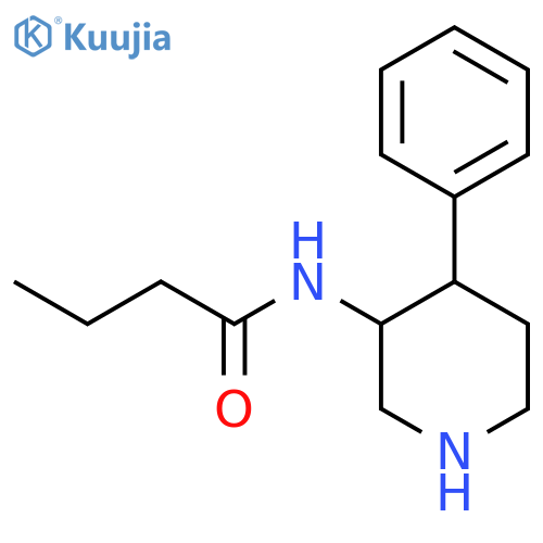 Butanamide, N-(4-phenyl-3-piperidinyl)- structure