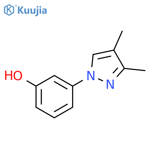 Phenol, 3-(3,4-dimethyl-1H-pyrazol-1-yl)- structure