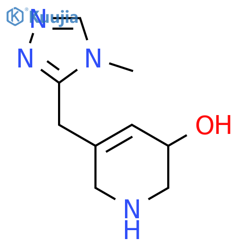 5-[(4-methyl-4H-1,2,4-triazol-3-yl)methyl]-1,2,3,6-tetrahydropyridin-3-ol structure