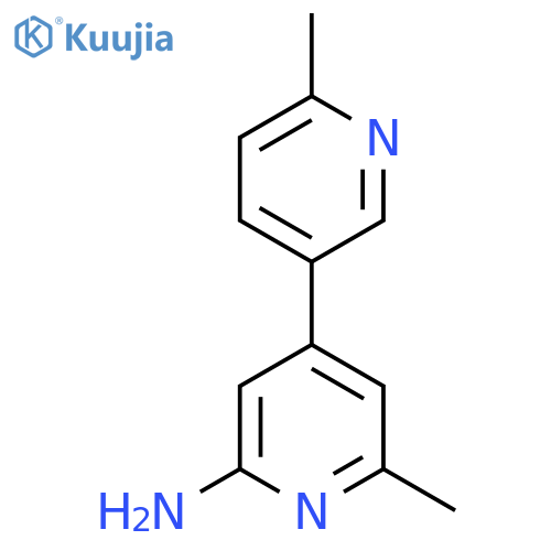 6-Methyl-4-(6-methylpyridin-3-yl)pyridin-2-amine structure