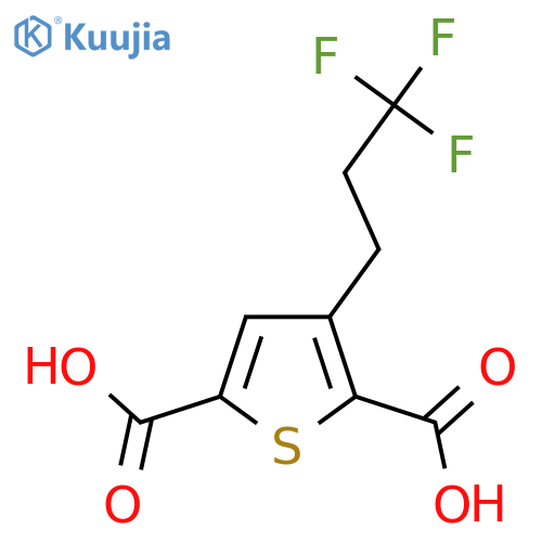 3-(3,3,3-Trifluoropropyl)thiophene-2,5-dicarboxylic acid structure