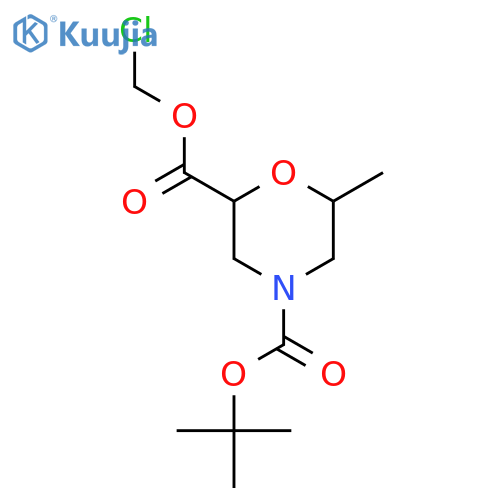 4-Tert-butyl 2-chloromethyl 6-methylmorpholine-2,4-dicarboxylate structure