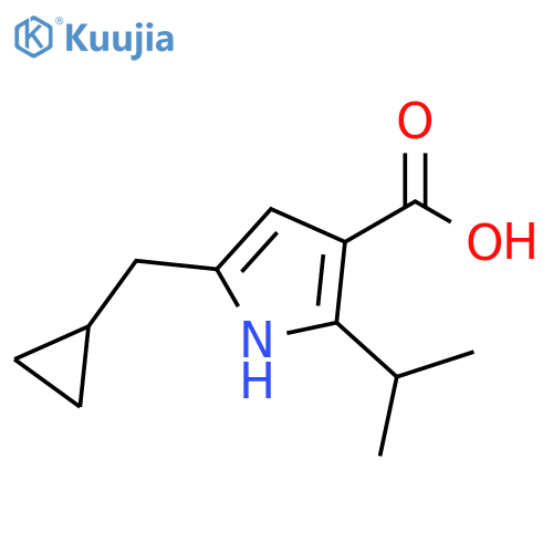 1H-Pyrrole-3-carboxylic acid, 5-(cyclopropylmethyl)-2-(1-methylethyl)- structure