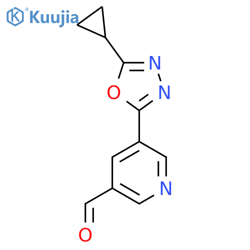 5-(5-Cyclopropyl-1,3,4-oxadiazol-2-yl)pyridine-3-carbaldehyde structure