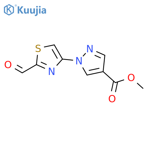 methyl 1-(2-formyl-1,3-thiazol-4-yl)-1H-pyrazole-4-carboxylate structure
