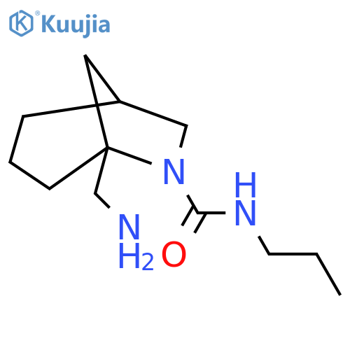 5-(aminomethyl)-N-propyl-6-azabicyclo[3.2.1]octane-6-carboxamide structure