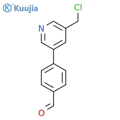 4-[5-(Chloromethyl)pyridin-3-yl]benzaldehyde structure