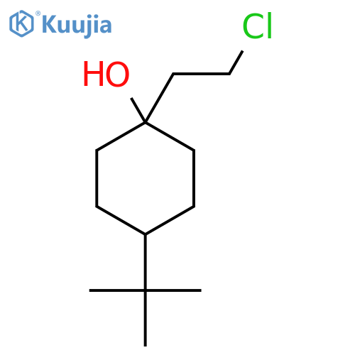 4-Tert-butyl-1-(2-chloroethyl)cyclohexan-1-ol structure