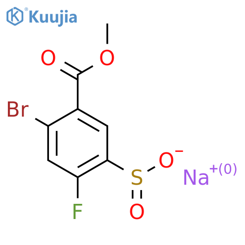 Sodium 4-bromo-2-fluoro-5-(methoxycarbonyl)benzene-1-sulfinate structure