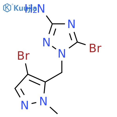 5-bromo-1-(4-bromo-1-methyl-1H-pyrazol-5-yl)methyl-1H-1,2,4-triazol-3-amine structure