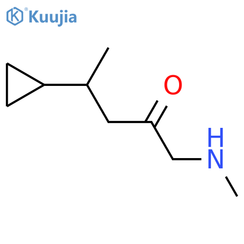 4-Cyclopropyl-1-(methylamino)pentan-2-one structure