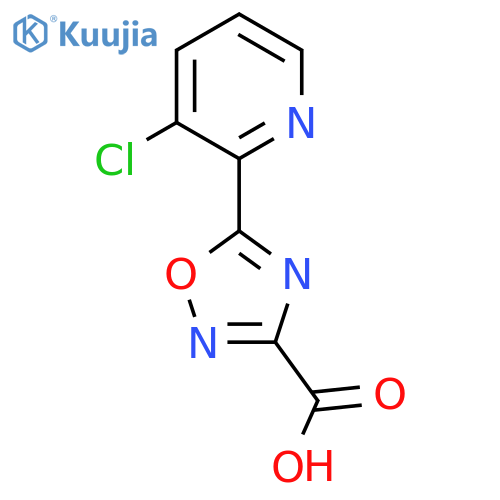 5-(3-chloropyridin-2-yl)-1,2,4-oxadiazole-3-carboxylic acid structure