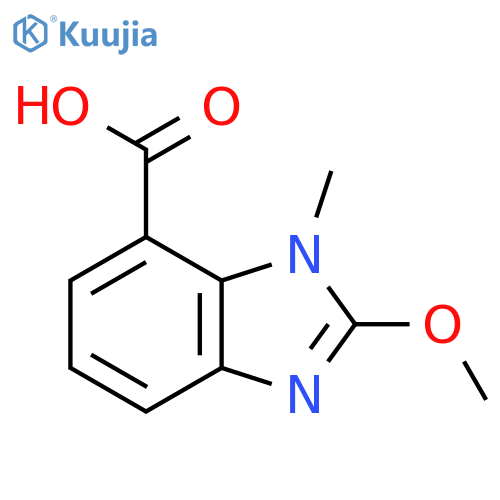 2-methoxy-1-methyl-1H-1,3-benzodiazole-7-carboxylic acid structure