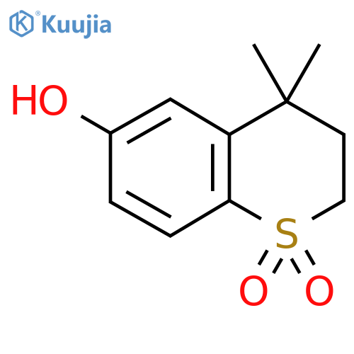 6-hydroxy-4,4-dimethyl-3,4-dihydro-2H-1lambda6-benzothiopyran-1,1-dione structure