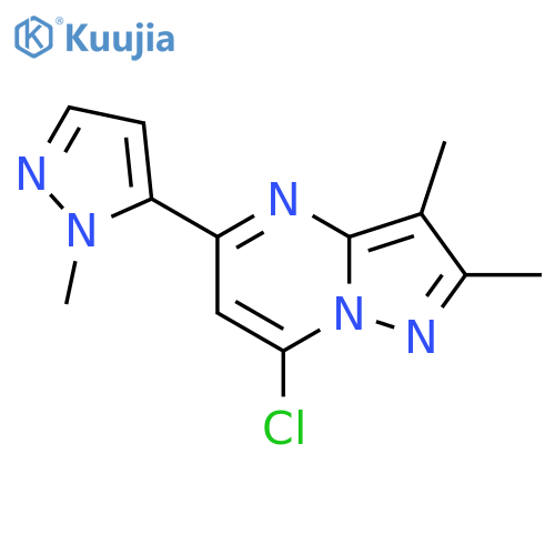 5-{7-chloro-2,3-dimethylpyrazolo1,5-apyrimidin-5-yl}-1-methyl-1H-pyrazole structure