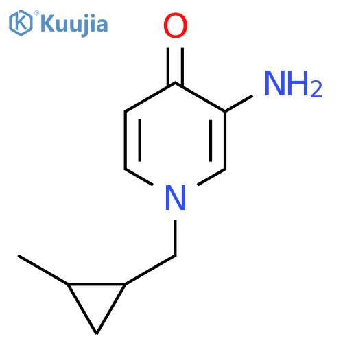 3-amino-1-(2-methylcyclopropyl)methyl-1,4-dihydropyridin-4-one structure