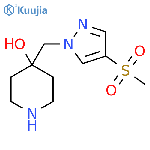 4-(4-methanesulfonyl-1H-pyrazol-1-yl)methylpiperidin-4-ol structure