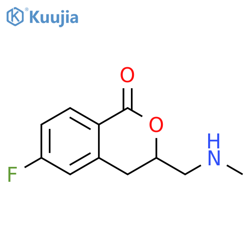 1H-2-Benzopyran-1-one, 6-fluoro-3,4-dihydro-3-[(methylamino)methyl]- structure