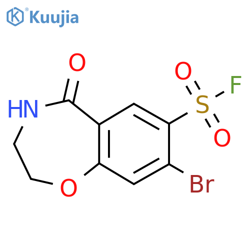 8-Bromo-5-oxo-2,3,4,5-tetrahydro-1,4-benzoxazepine-7-sulfonyl fluoride structure