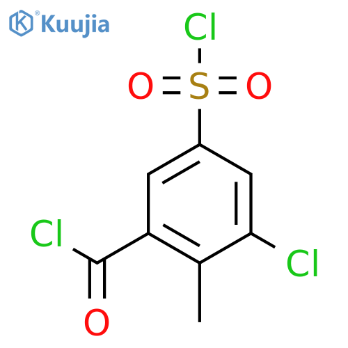 3-Chloro-5-(chlorosulfonyl)-2-methylbenzoyl chloride structure