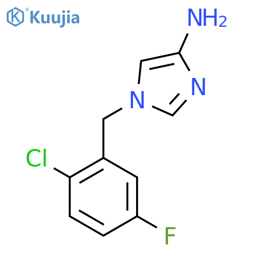 1-(2-chloro-5-fluorophenyl)methyl-1H-imidazol-4-amine structure