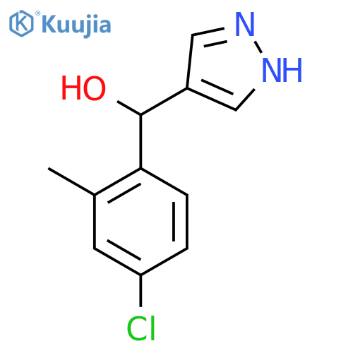 (4-chloro-2-methylphenyl)(1H-pyrazol-4-yl)methanol structure