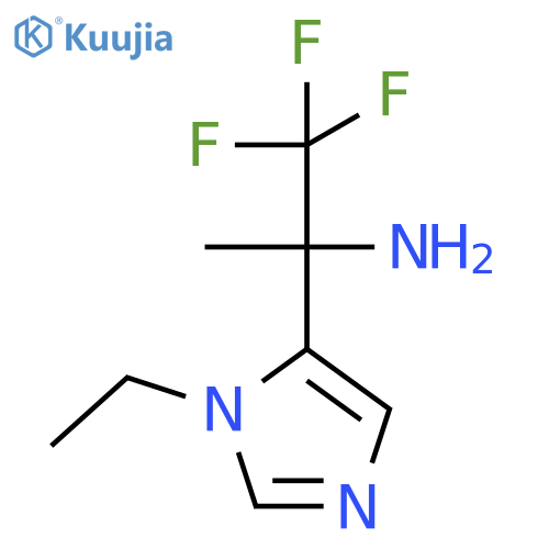 2-(3-Ethylimidazol-4-yl)-1,1,1-trifluoropropan-2-amine structure