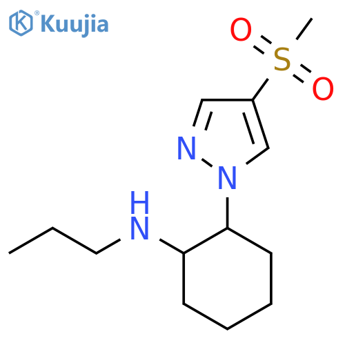 2-(4-methanesulfonyl-1H-pyrazol-1-yl)-N-propylcyclohexan-1-amine structure
