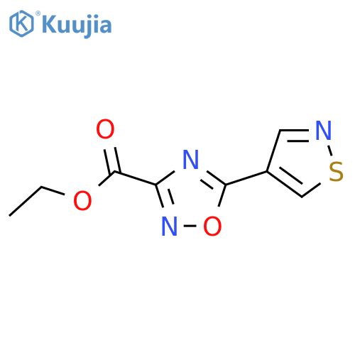 ethyl 5-(1,2-thiazol-4-yl)-1,2,4-oxadiazole-3-carboxylate structure