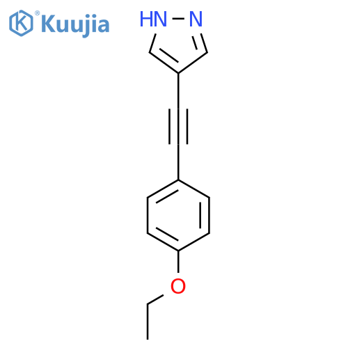 4-[2-(4-ethoxyphenyl)ethynyl]-1H-pyrazole structure