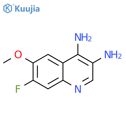 3,4-Quinolinediamine, 7-fluoro-6-methoxy- structure