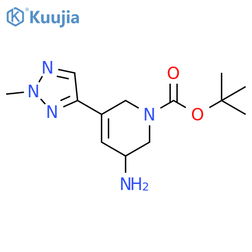 tert-butyl 3-amino-5-(2-methyl-2H-1,2,3-triazol-4-yl)-1,2,3,6-tetrahydropyridine-1-carboxylate structure