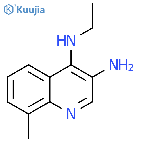 3,4-Quinolinediamine, N4-ethyl-8-methyl- structure