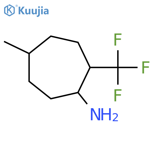 5-methyl-2-(trifluoromethyl)cycloheptan-1-amine structure