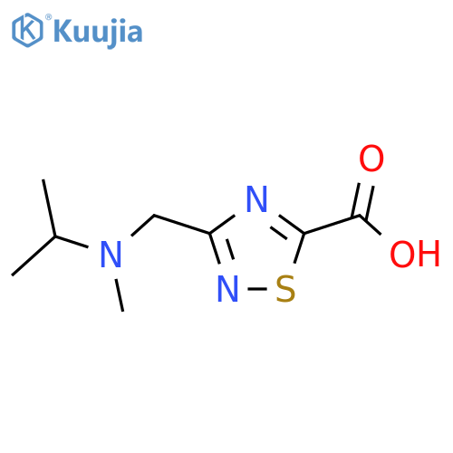 3-{[Methyl(propan-2-yl)amino]methyl}-1,2,4-thiadiazole-5-carboxylic acid structure