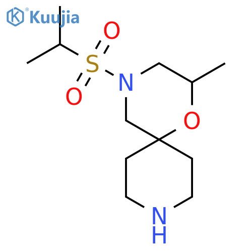 2-Methyl-4-(propane-2-sulfonyl)-1-oxa-4,9-diazaspiro[5.5]undecane structure