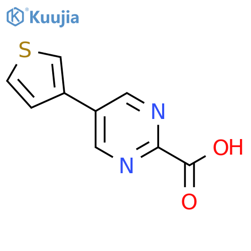 5-(Thiophen-3-yl)pyrimidine-2-carboxylic acid structure