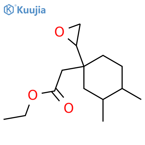 Ethyl 2-[3,4-dimethyl-1-(oxiran-2-yl)cyclohexyl]acetate structure
