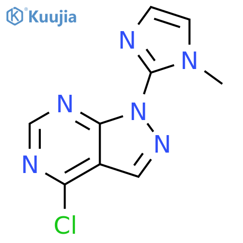 1H-Pyrazolo[3,4-d]pyrimidine, 4-chloro-1-(1-methyl-1H-imidazol-2-yl)- structure
