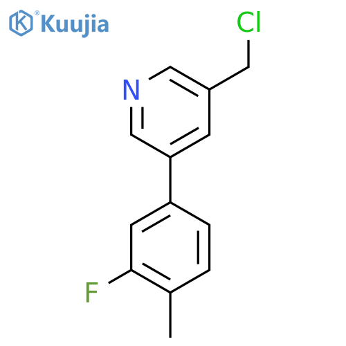 3-(Chloromethyl)-5-(3-fluoro-4-methylphenyl)pyridine structure