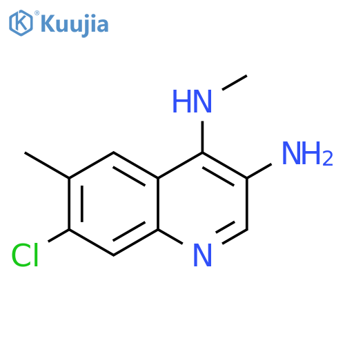 3,4-Quinolinediamine, 7-chloro-N4,6-dimethyl- structure