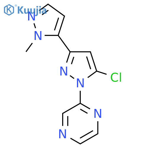 2-5-chloro-3-(1-methyl-1H-pyrazol-5-yl)-1H-pyrazol-1-ylpyrazine structure