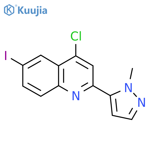 4-chloro-6-iodo-2-(1-methyl-1H-pyrazol-5-yl)quinoline structure