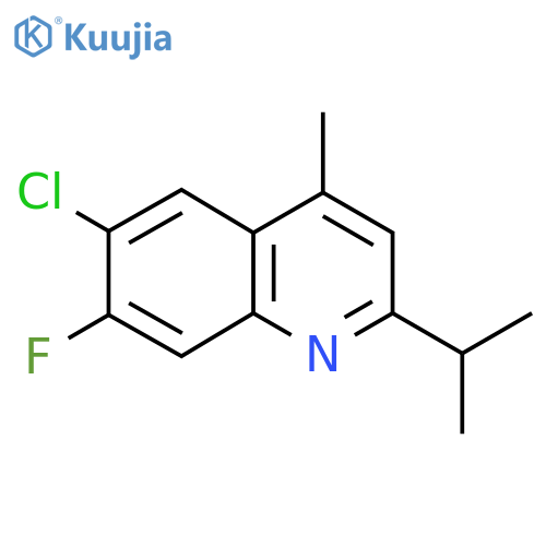 6-Chloro-7-fluoro-4-methyl-2-propan-2-ylquinoline structure