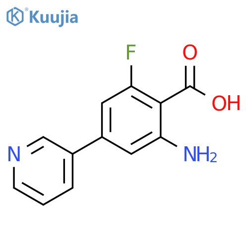 2-amino-6-fluoro-4-(pyridin-3-yl)benzoic acid structure