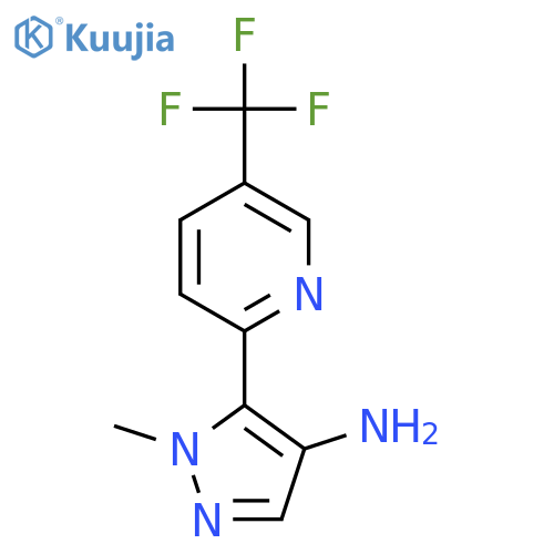 1-methyl-5-[5-(trifluoromethyl)pyridin-2-yl]-1H-pyrazol-4-amine structure