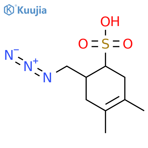 6-(Azidomethyl)-3,4-dimethylcyclohex-3-ene-1-sulfonic acid structure