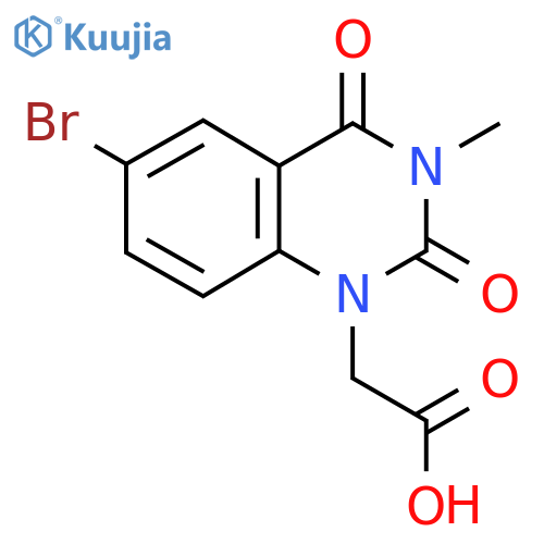 2-(6-Bromo-3-methyl-2,4-dioxo-1,2,3,4-tetrahydroquinazolin-1-yl)acetic acid structure