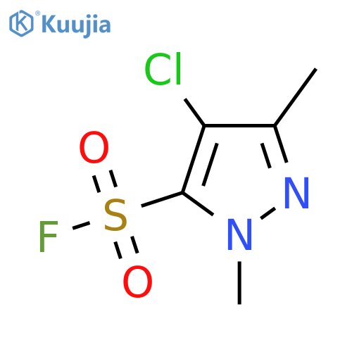 4-chloro-1,3-dimethyl-1H-pyrazole-5-sulfonyl fluoride structure